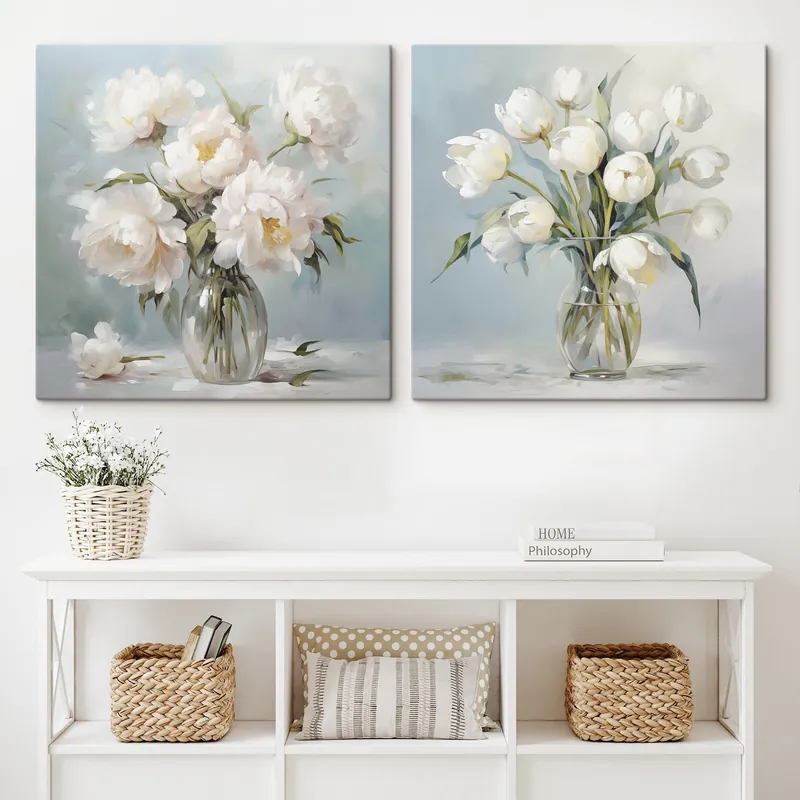 Pictură pe pânză Un buchet de flori într-o vază, pictură imitație Nr m30167 Ofertă specială