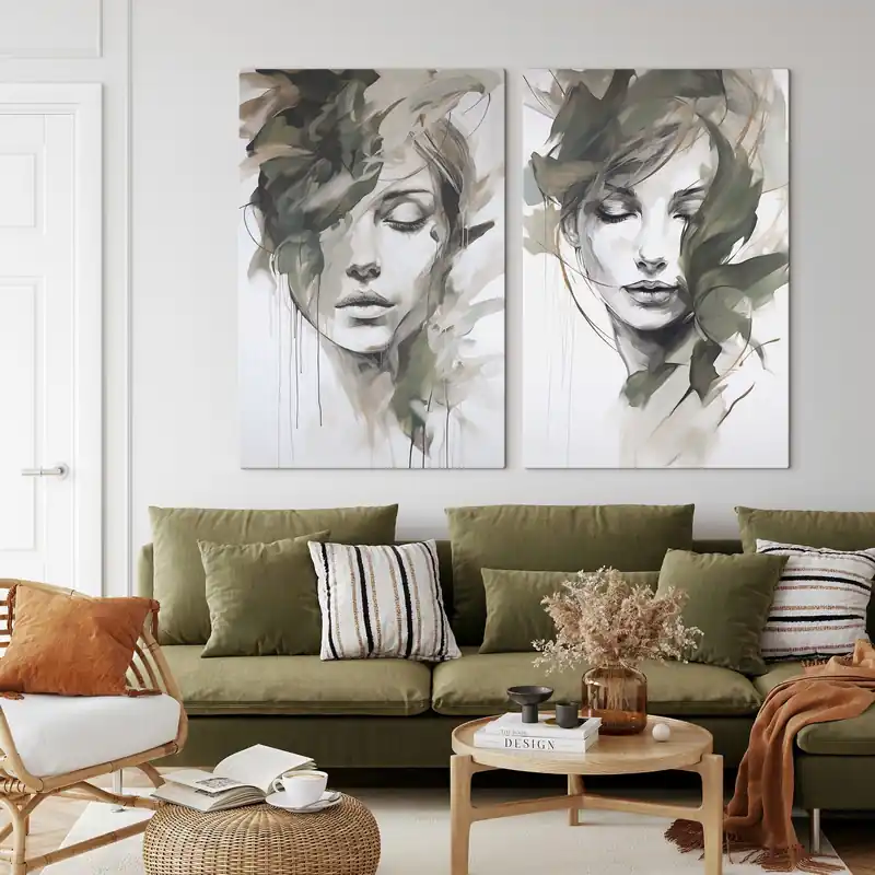Pictură pe pânză Portret feminin abstract Nr m30169 Cumpărături sigure