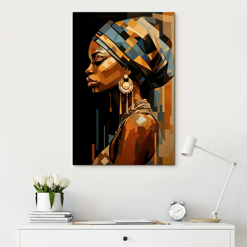 Pictură pe pânză Portret abstract al unei femei Nr s48299 Ultima șansă