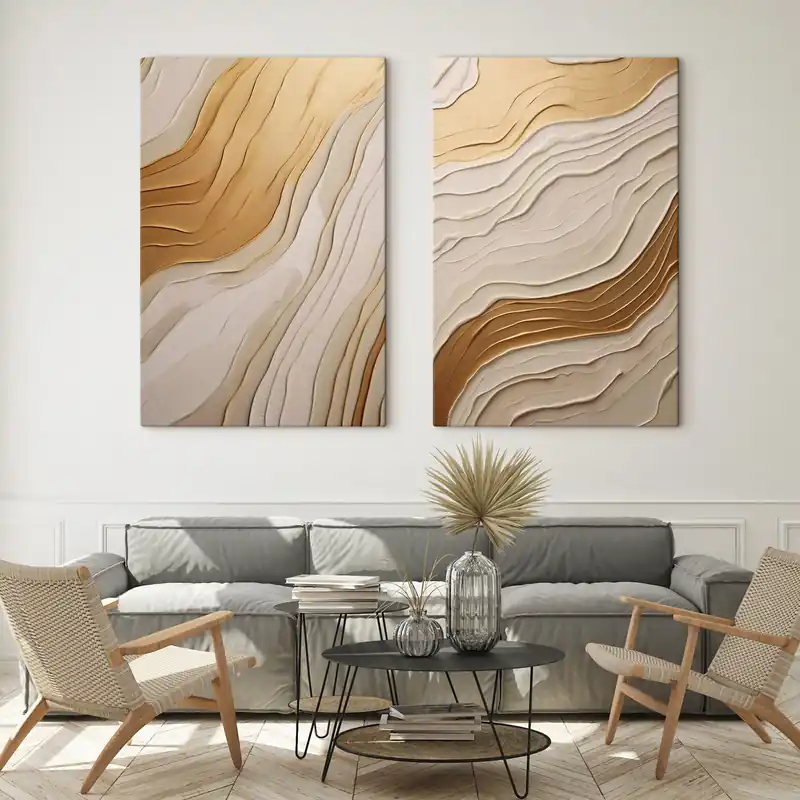 Reducere Pictură pe pânză Valuri abstracte Nr m30181