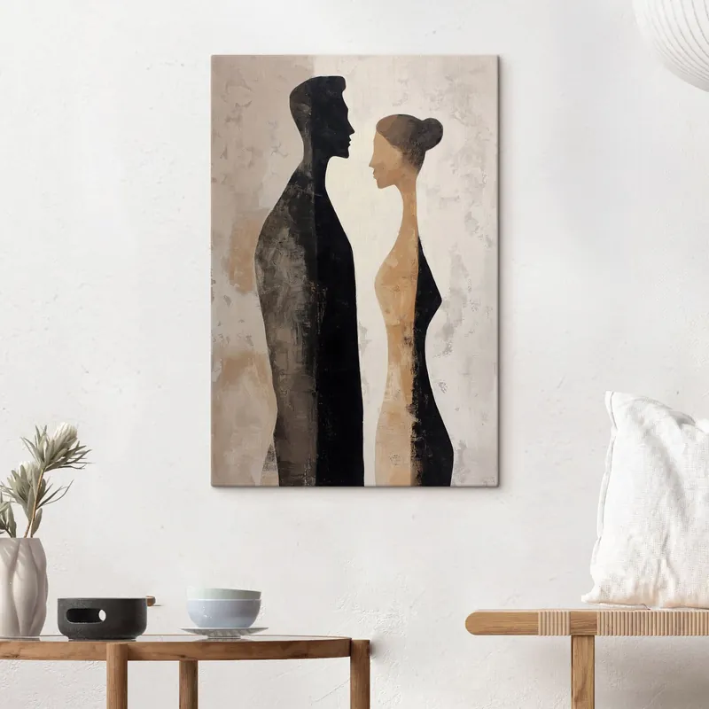 Pictură pe pânză Siluete abstracte Nr s48370 Ofertă de sezon