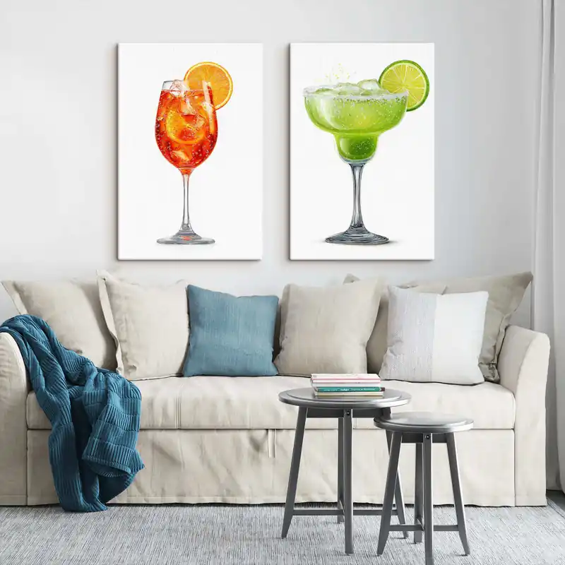 Pictură pe pânză Set pentru cocktailuri cu citrice Nr m30219 Vezi acum
