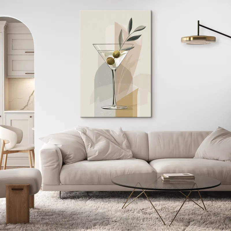 Pictură pe pânză Vază minimalistă cu ramură Nr s48437 Mai ieftin