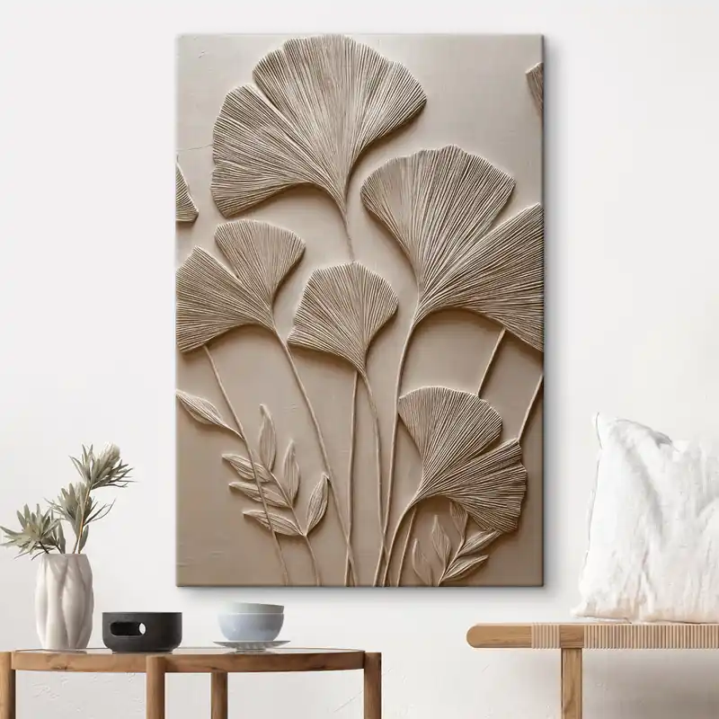 Cel mai bun preț Pictură pe pânză Relief decorativ cu frunze Nr s48448
