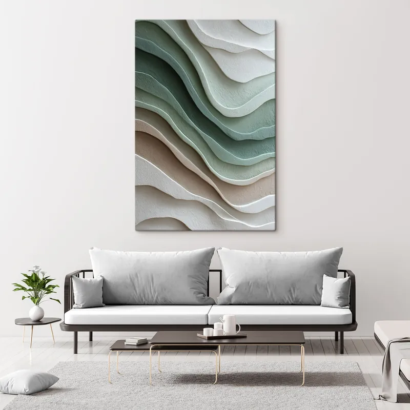 Ofertă Pictură pe pânză Valuri abstracte stratificate Nr s48474