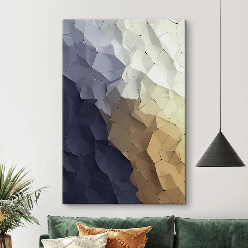 Livrare rapidă Pictură pe pânză Abstracție geometrică în nuanțe de bej și grafit, artă modernă cu textură Nr s48478