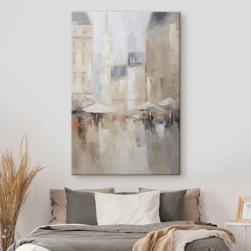 Chilipir Pictură pe pânză Imitarea abstractă a peisajului urban în pictură Nr s48501