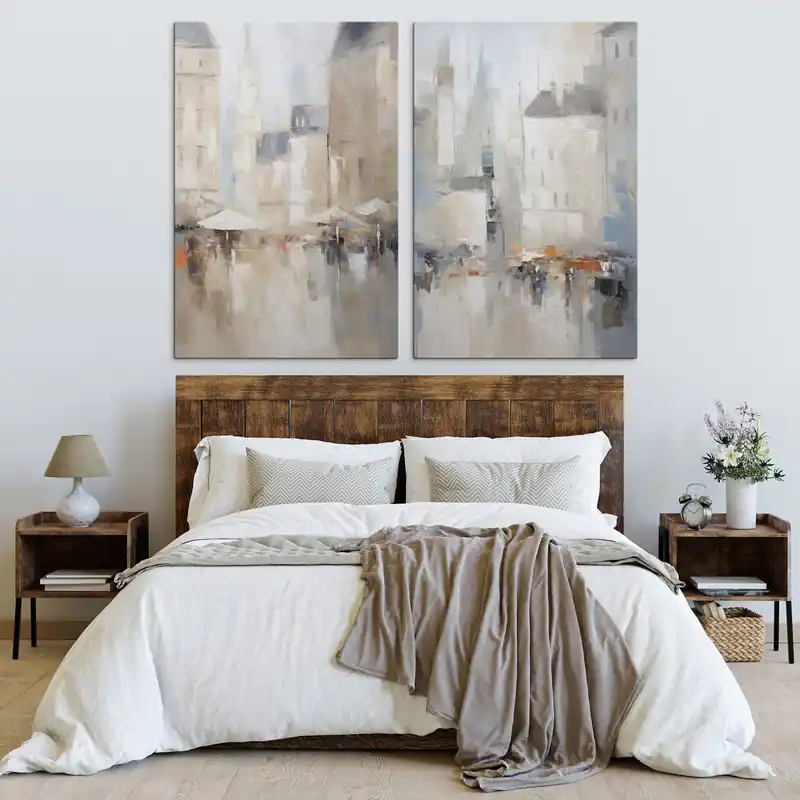 Calitate înaltă Pictură pe pânză Imitarea abstractă a peisajului urban în pictură Nr m30247
