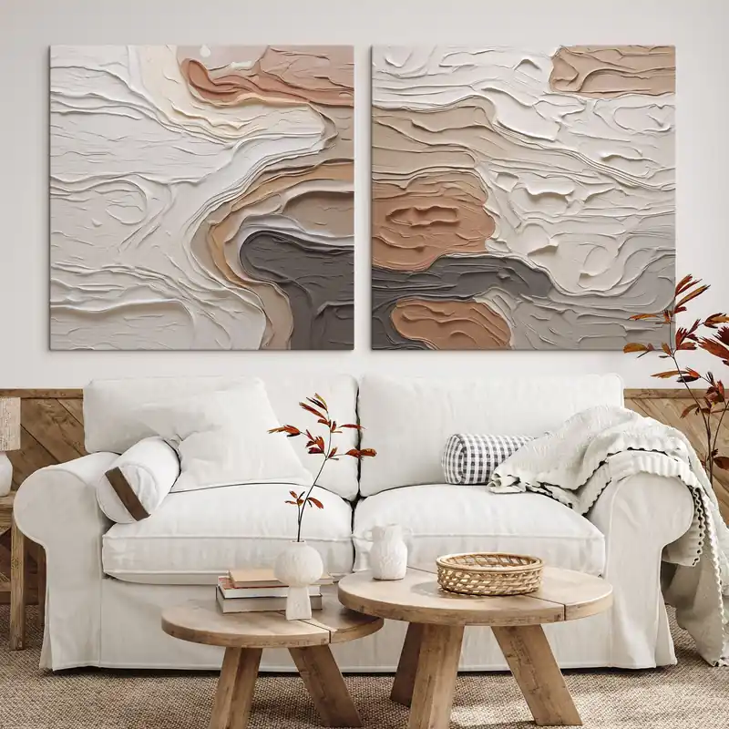 Pictură pe pânză Compoziție abstractă imitație de pictură Nr m30250 Ofertă specială