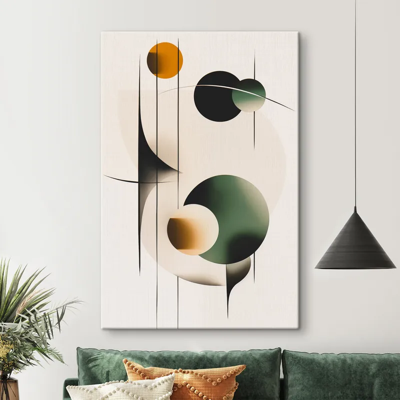 Disponibil imediat Pictură pe pânză Abstracție cu cercuri Nr s48285