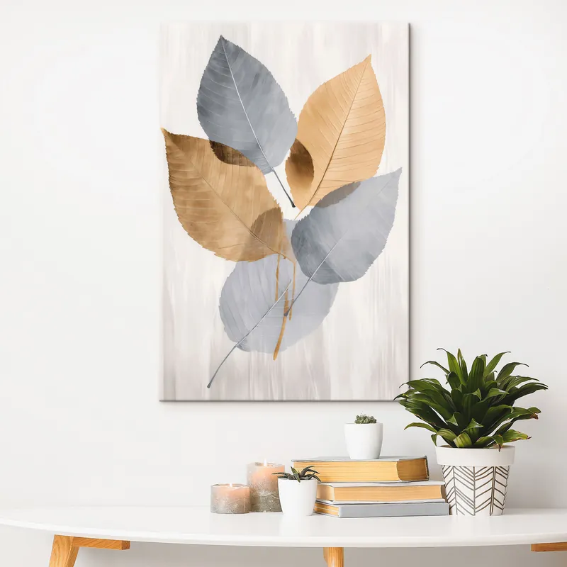Reducere extra Pictură pe pânză Frunze botanice abstracte Nr s48511