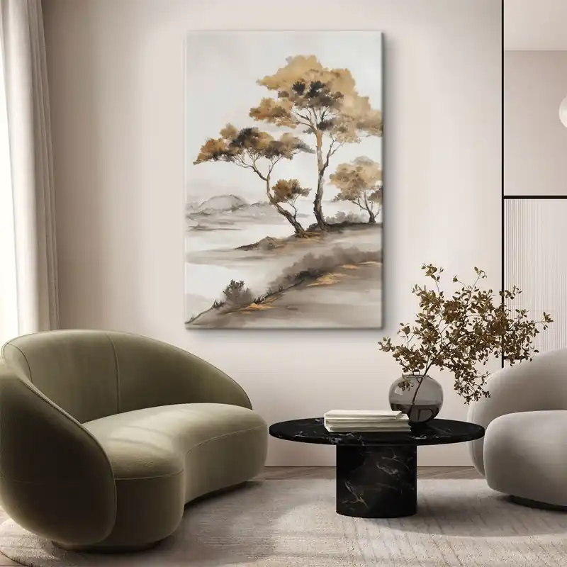 Pictură pe pânză Peisaj abstract cu copaci Nr s48512 Bestseller