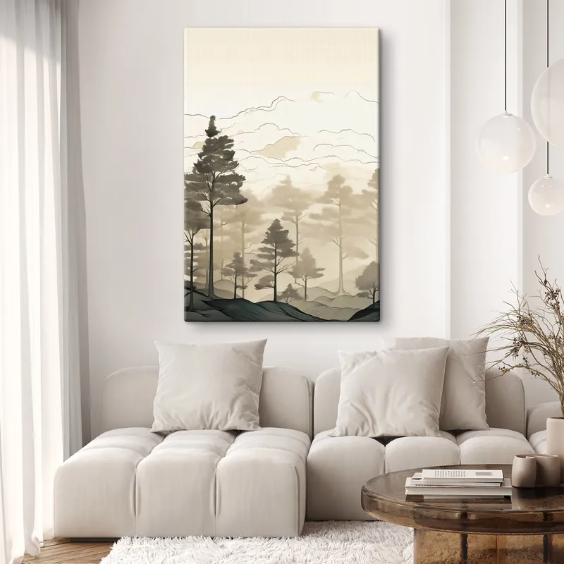 Discount Pictură pe pânză Straturi de ceață de munte Nr s48540