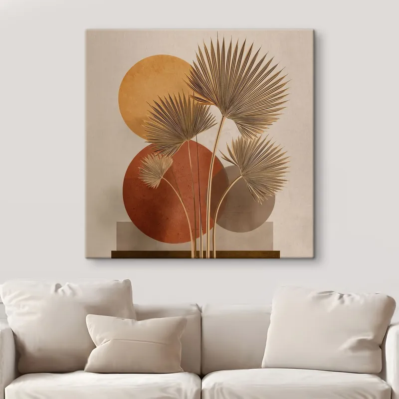Pictură pe pânză Abstract frunze de palmier Nr s48558 Vezi acum