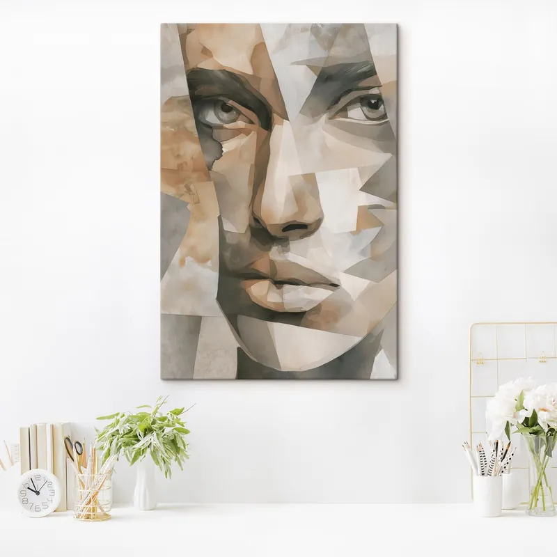 Pictură pe pânză Față abstractă Nr s48562 Cumpărături sigure