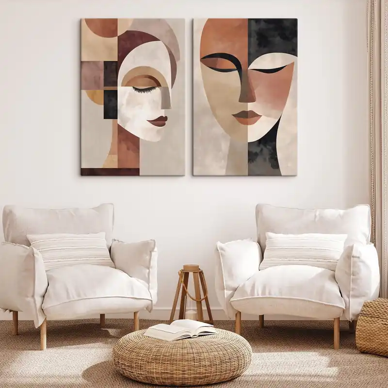 Promoție Pictură pe pânză un portret abstract al unei femei Nr m30258