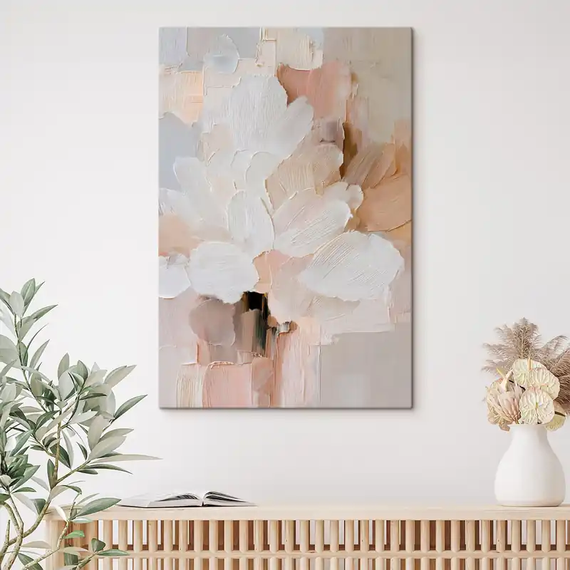 Calitate înaltă Pictură pe pânză Ilustrație florală stilizată cu efect de tușe groase Nr s48193