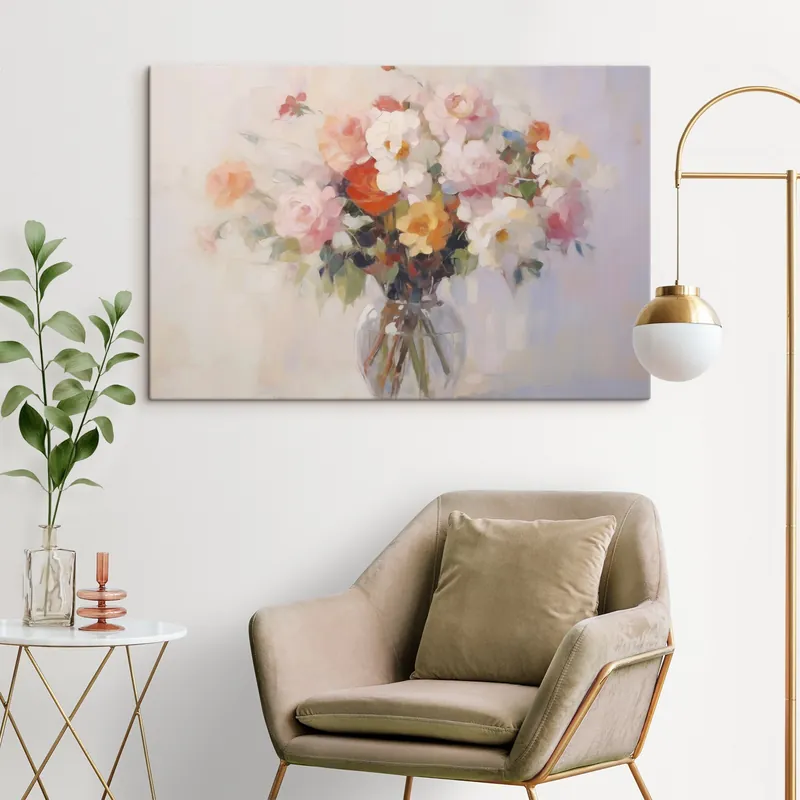 Nu rata Pictură pe pânză Un buchet de flori imitație de pictură Nr s48587