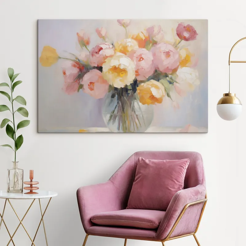 Retur gratuit Pictură pe pânză Un buchet într-o vază Nr s48592