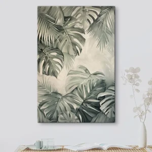 Pictură pe pânză Frunze tropicale, botanică Nr s48575 Livrare rapidă