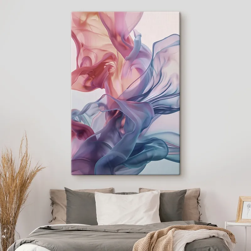Pictură pe pânză Abstracție luminoasă, valuri colorate, stil contemporan Nr s48581 Ofertă exclusivă