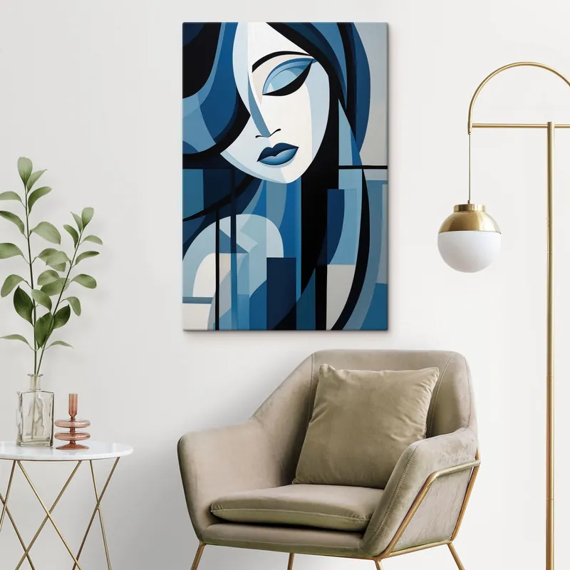 Pictură pe pânză Față abstractă Nr s48661 Reducere