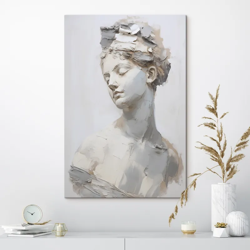 Pictură pe pânză Bust antic al unei femei, imitație de pictură Nr s48670 Retur ușor