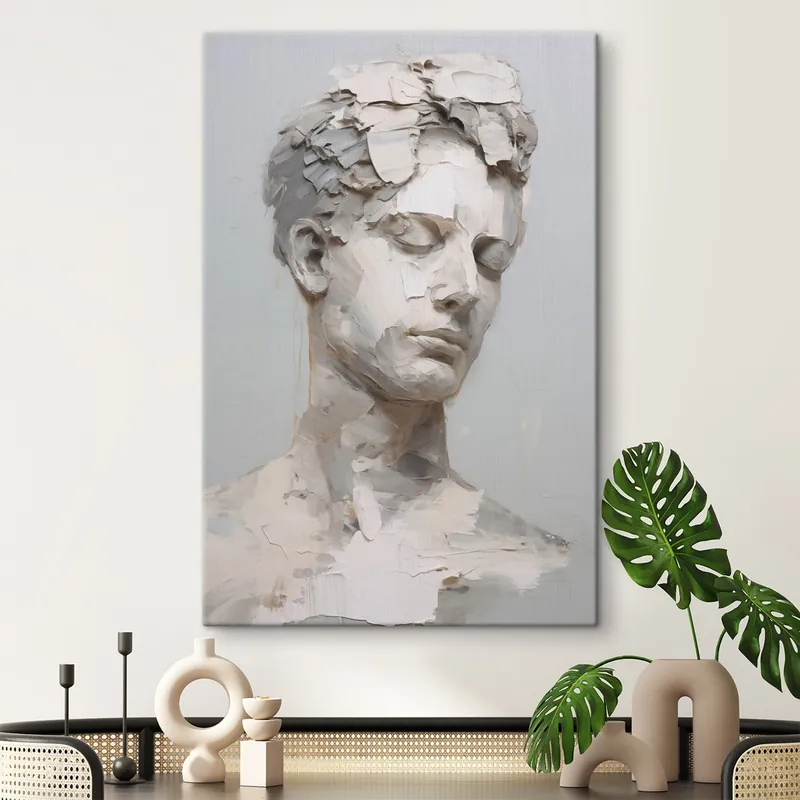 Disponibil imediat Pictură pe pânză Bust antic al unui bărbat, imitație de pictură Nr s48671