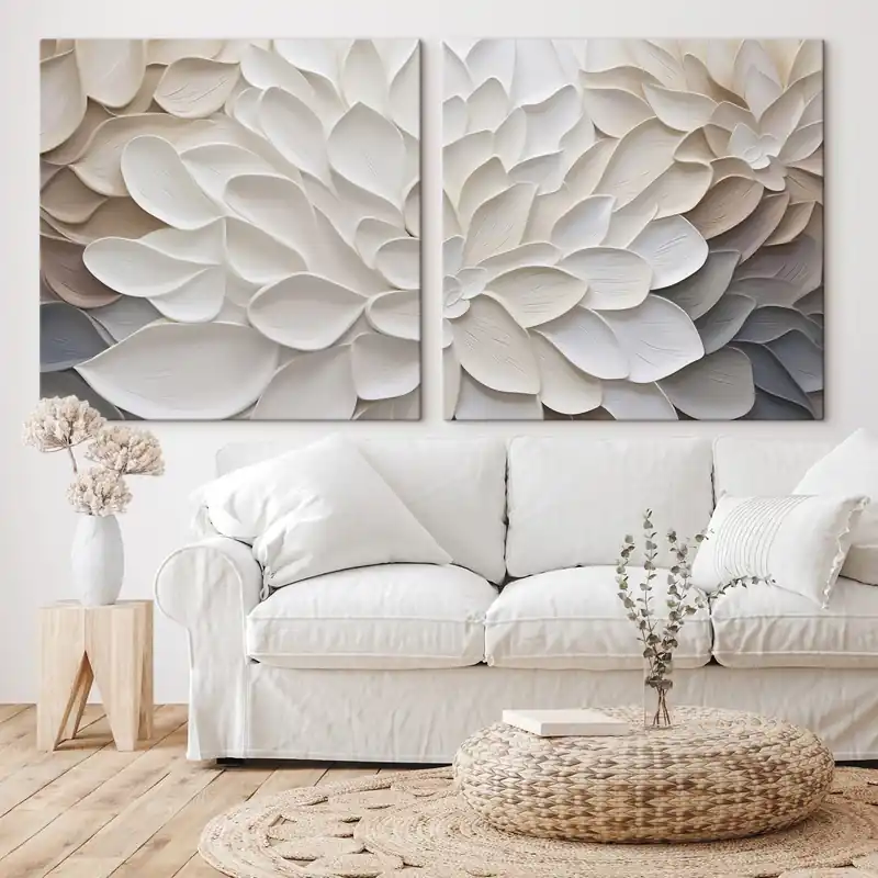 Pictură pe pânză Petale abstracte, imitație de pictură Nr m30296 Noutate