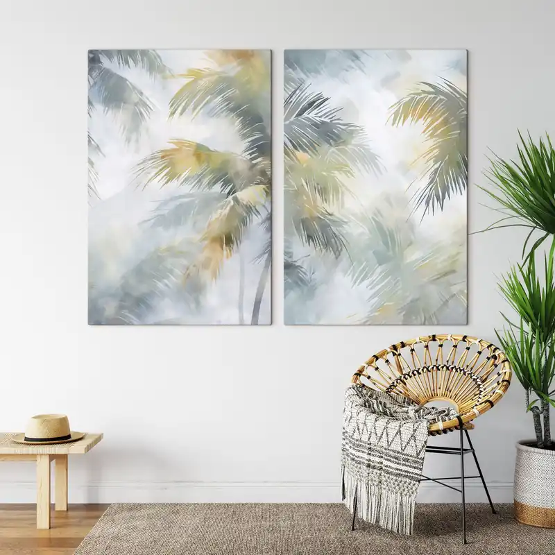 Ofertă exclusivă Pictură pe pânză Pictură abstractă care imită vegetația Nr m30301