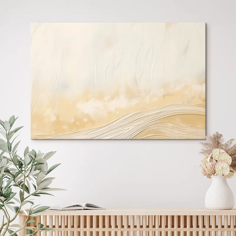 Pictură pe pânză Peisaj abstract cu valuri delicate și nuanțe deschise Nr s48617 Calitate înaltă
