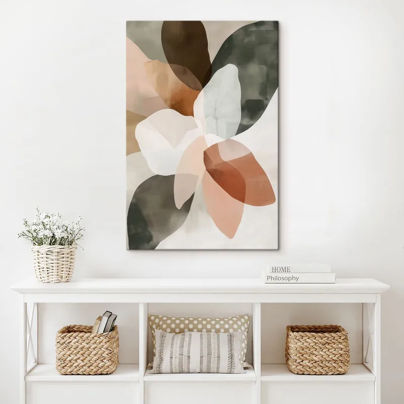 Pictură pe pânză Flori abstracte Nr s48714 Premium