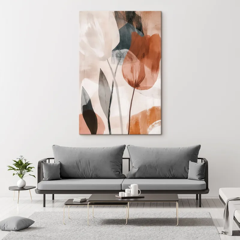 Pictură pe pânză Flori abstracte Nr s48715 Comandă acum