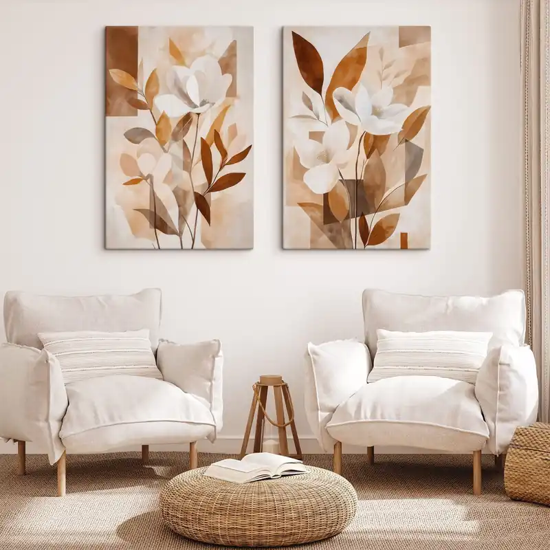 Pictură pe pânză Flori boho Nr m30307 Preț redus