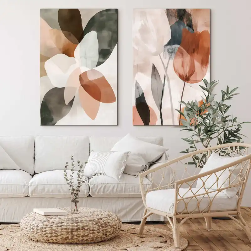 Pictură pe pânză Flori abstracte Nr m30309 Expediere rapidă