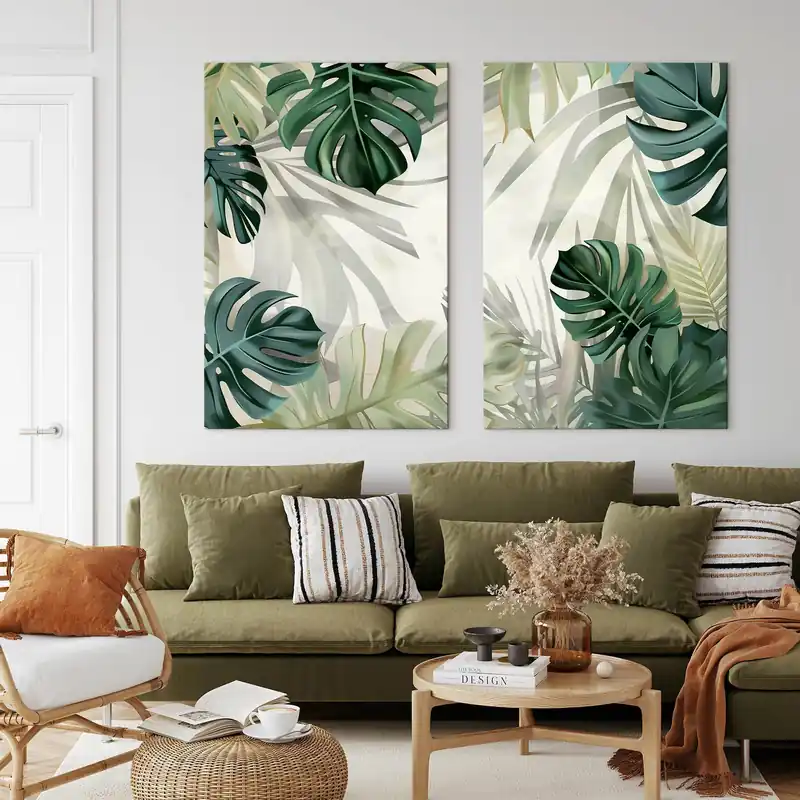 Discount Pictură pe pânză Plante tropicale Nr m30381