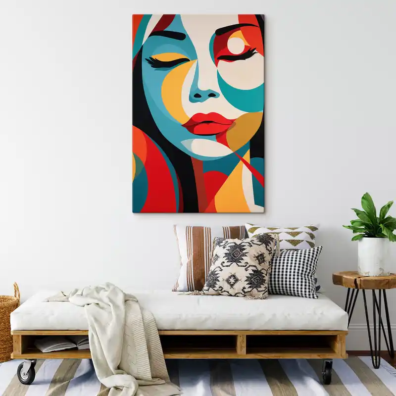 Pictură pe pânză Portret abstract Nr s48948 Reducere de preț