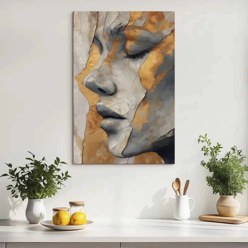 Pictură pe pânză Portret abstract al unui chip Nr s48951 Calitate înaltă