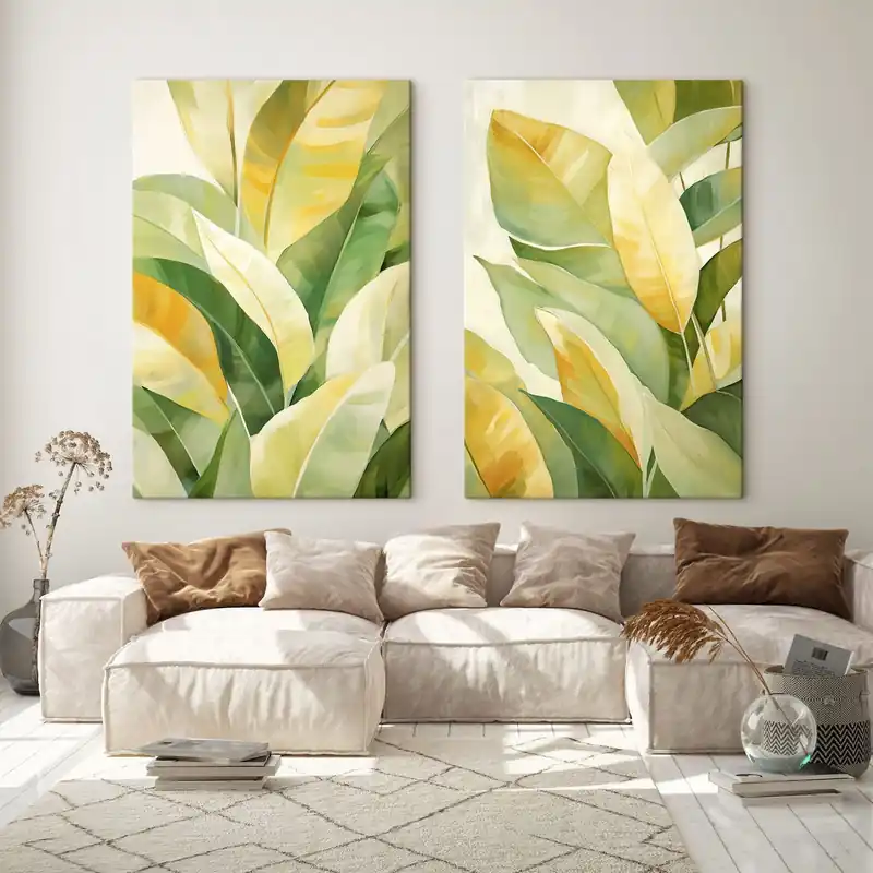Pictură pe pânză Frunze Nr m30399 Discount