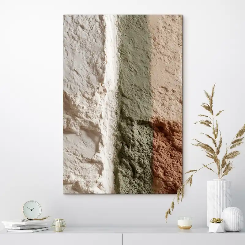 Pictură pe pânză Dungi verticale cu textură minimalistă Nr s48800 Cumpără acum