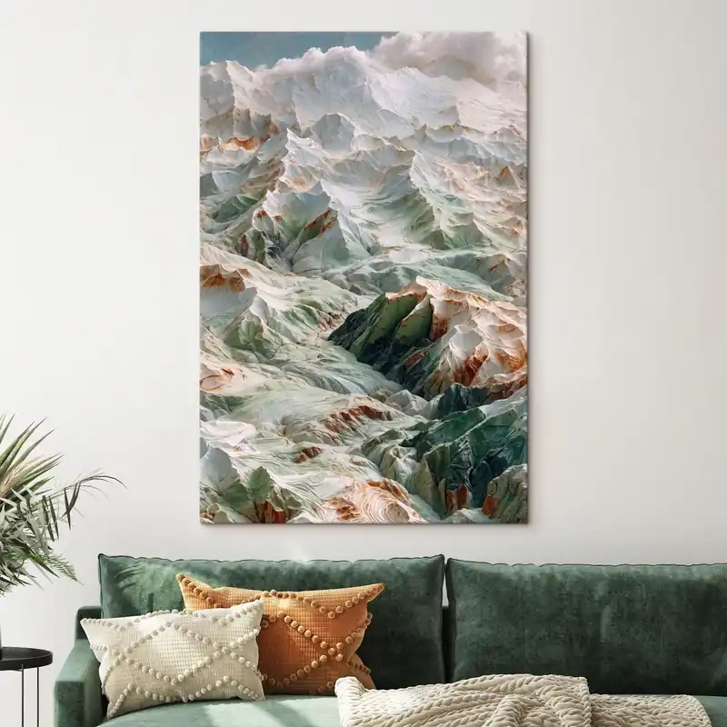Ofertă Pictură pe pânză Relieful montan abstract în nuanțe deschise Nr s48828