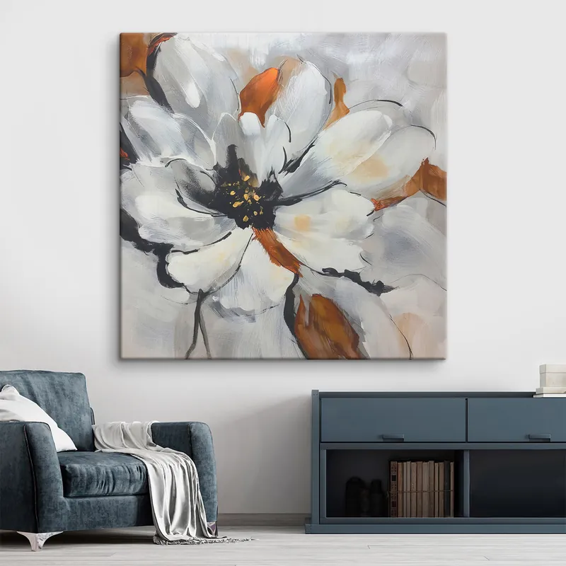 Reducere de preț Pictură pe pânză Abstracție cu o floare Nr s48697