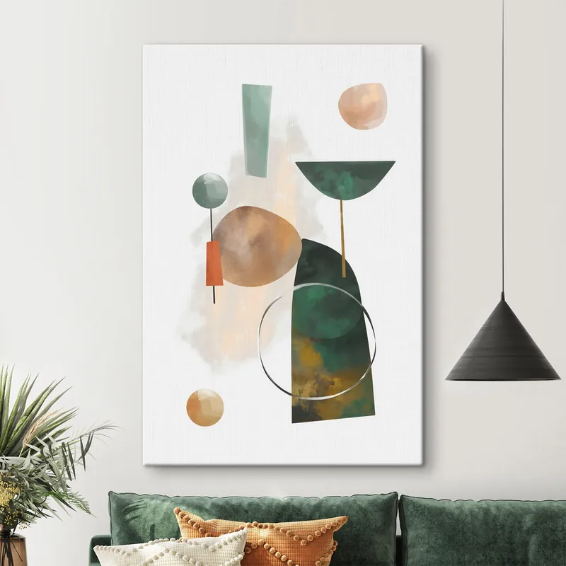 Pictură pe pânză O compoziție abstractă cu forme geometrice Nr s48930 Comandă acum