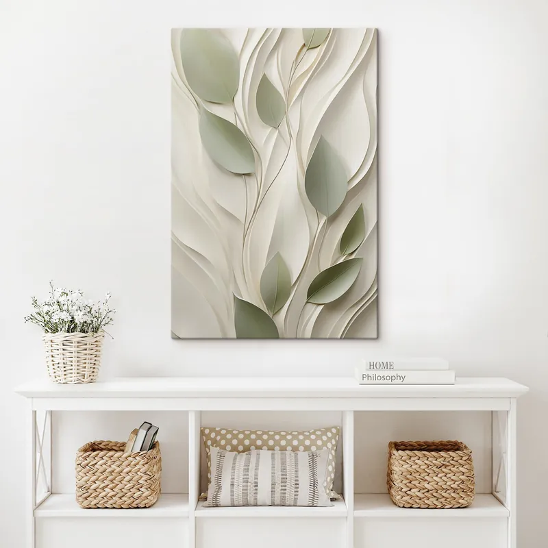 Pictură pe pânză Compoziție abstractă cu plante Nr s48985 Ofertă de sezon