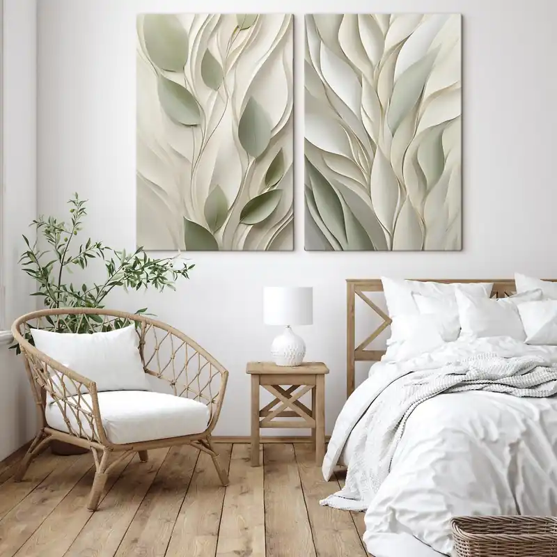 Pictură pe pânză Compoziție abstractă cu plante Nr m30412 Cumpărături sigure