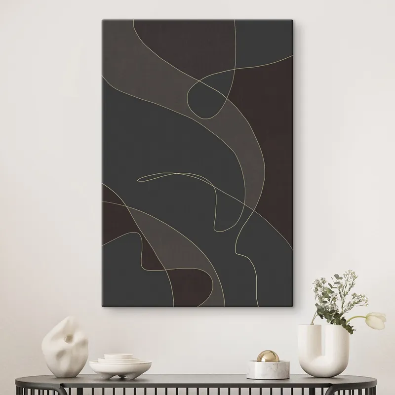 Retur gratuit Pictură pe pânză abstracție texturală în nuanțe închise Nr s48997