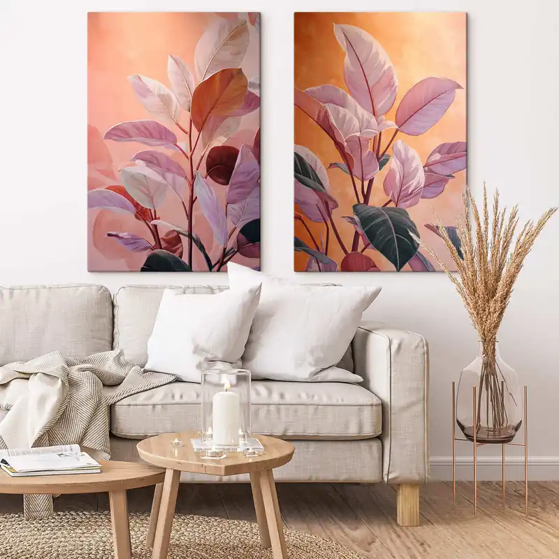 Plată securizată Pictură pe pânză Frunze decorative Nr m30415