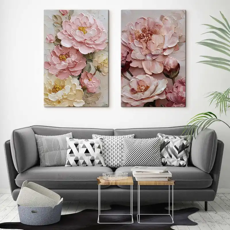 Pictură pe pânză Peonii Nr m30417 Discount