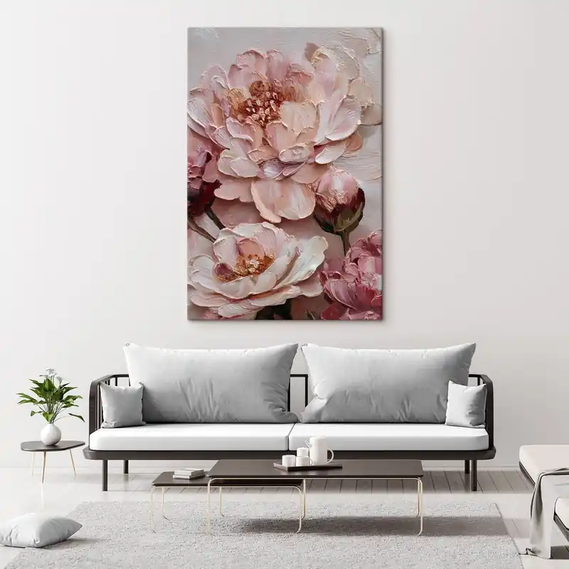 Reducere specială Pictură pe pânză Aranjament floral cu bujori Nr s49012