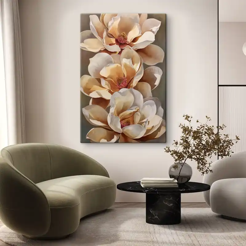 Super ofertă Pictură pe pânză Floare de magnolie în compoziție verticală Nr s49014